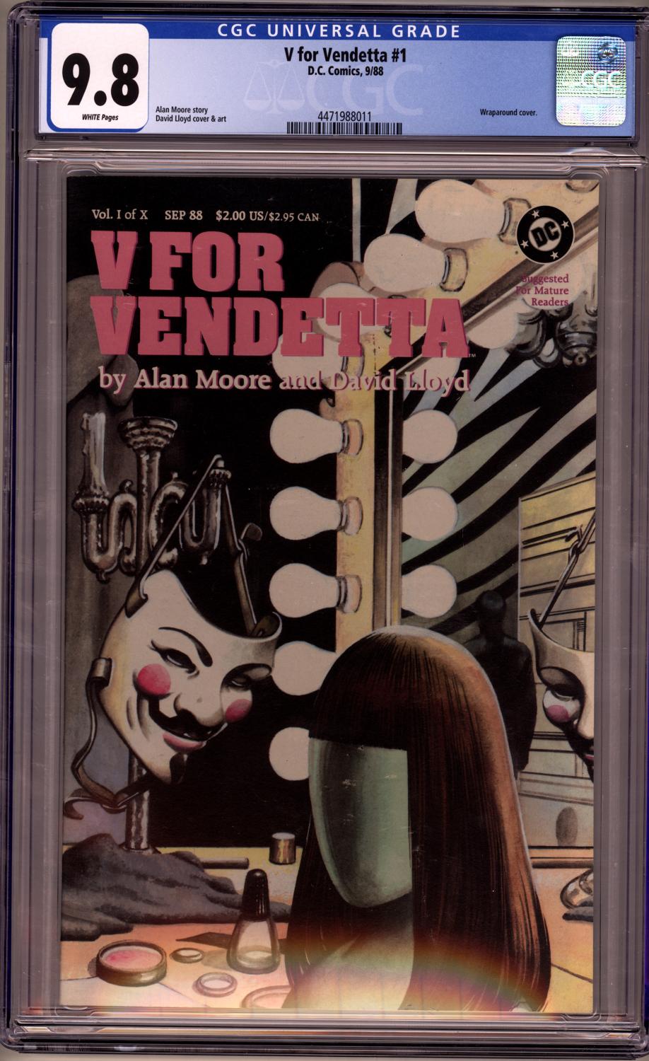 V FOR VENDETTA #1 CGC 9.8 NM/M