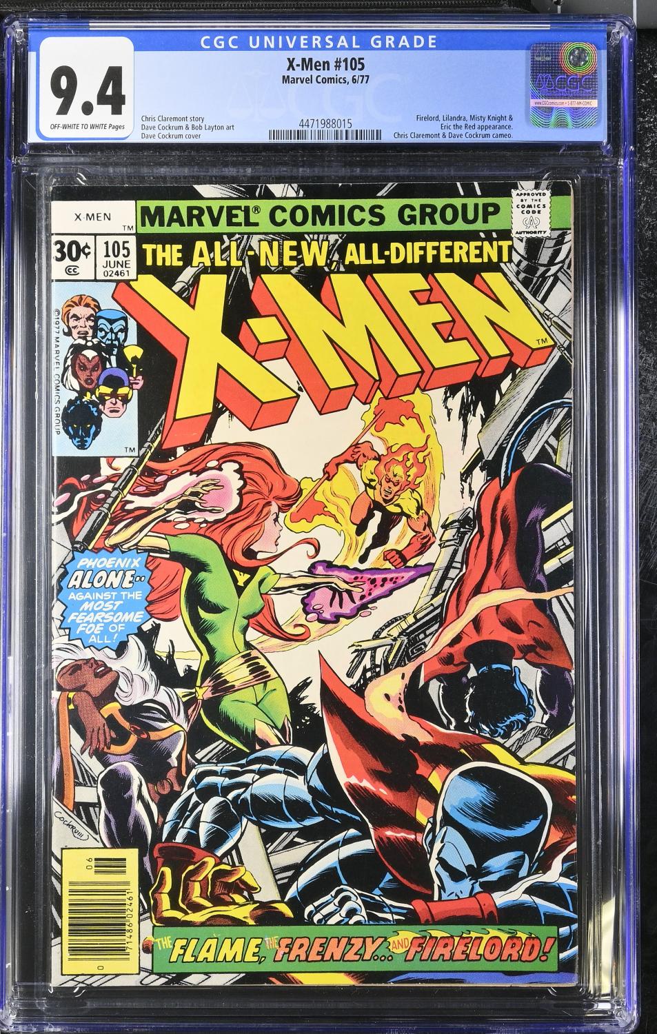 X-MEN #105 CGC 9.4 NM