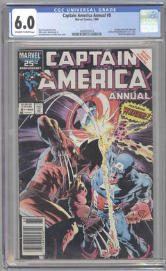 CAPTAIN AMERICA ANNUAL #8 CGC 6.0 FN CLASSIC WOLVERINE BATTLE