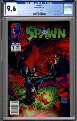 SPAWN #1 CGC 9.6 NM+ NEWSSTAND EDITION IMAGE COMICS 1992