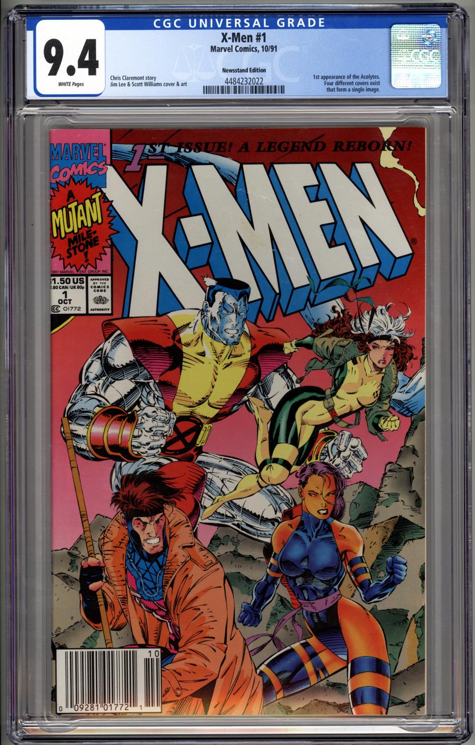 X-MEN #1 1991 CGC 9.4 NM NEWSSTAND EDITION JIM LEE ART