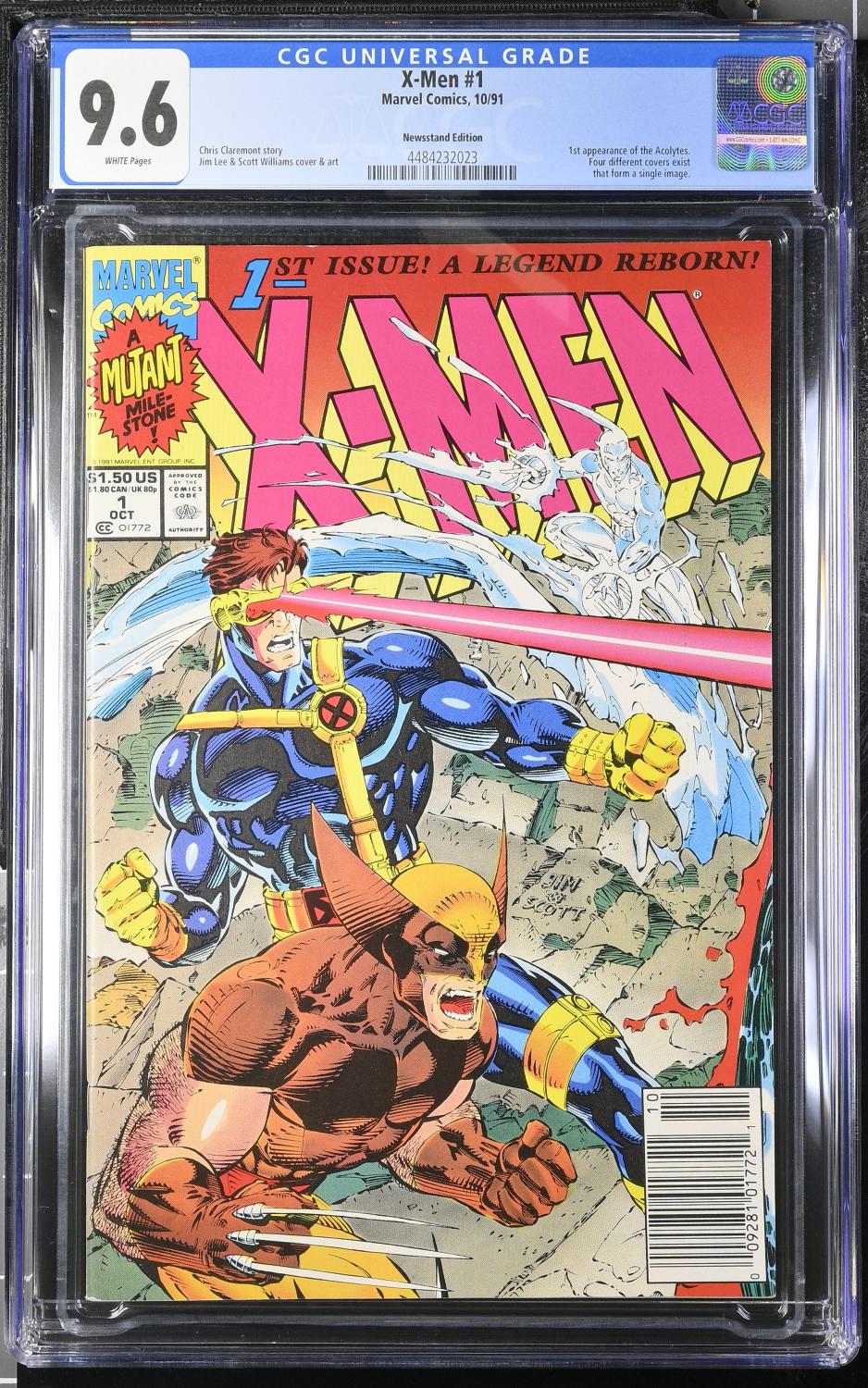 X-MEN #1 1991 CGC 9.6 NM+ NEWSSTAND EDITION JIM LEE ART