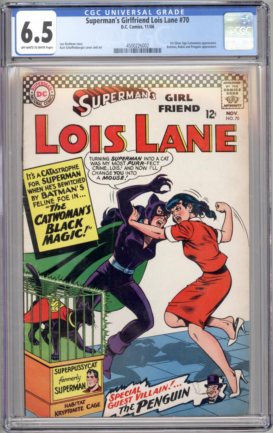 SUPERMAN'S GIRLFRIEND LOIS LANE #70 CGC 6.5 FN+ 1ST SILVER AGE CATWOMAN