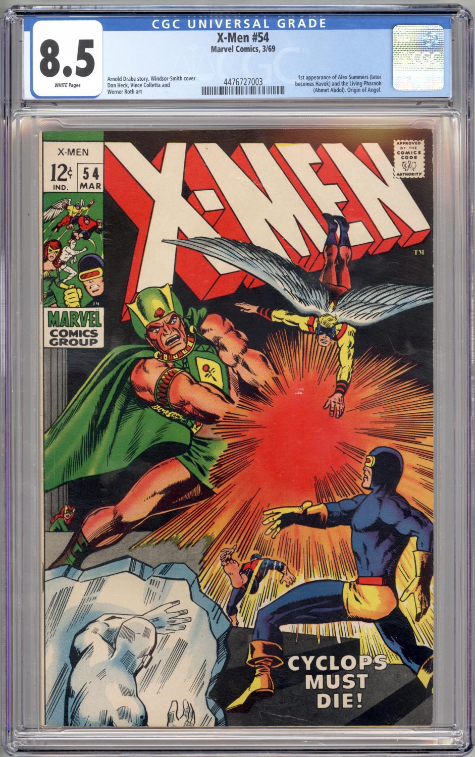 X-MEN #54 CGC 8.5 VF+ 1ST APPEARANCE ALEX SUMMERS HAVOK