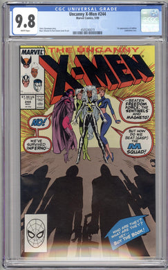 UNCANNY X-MEN #244 CGC 9.8 NM/MT 1ST APPEARANCE JUBILEE