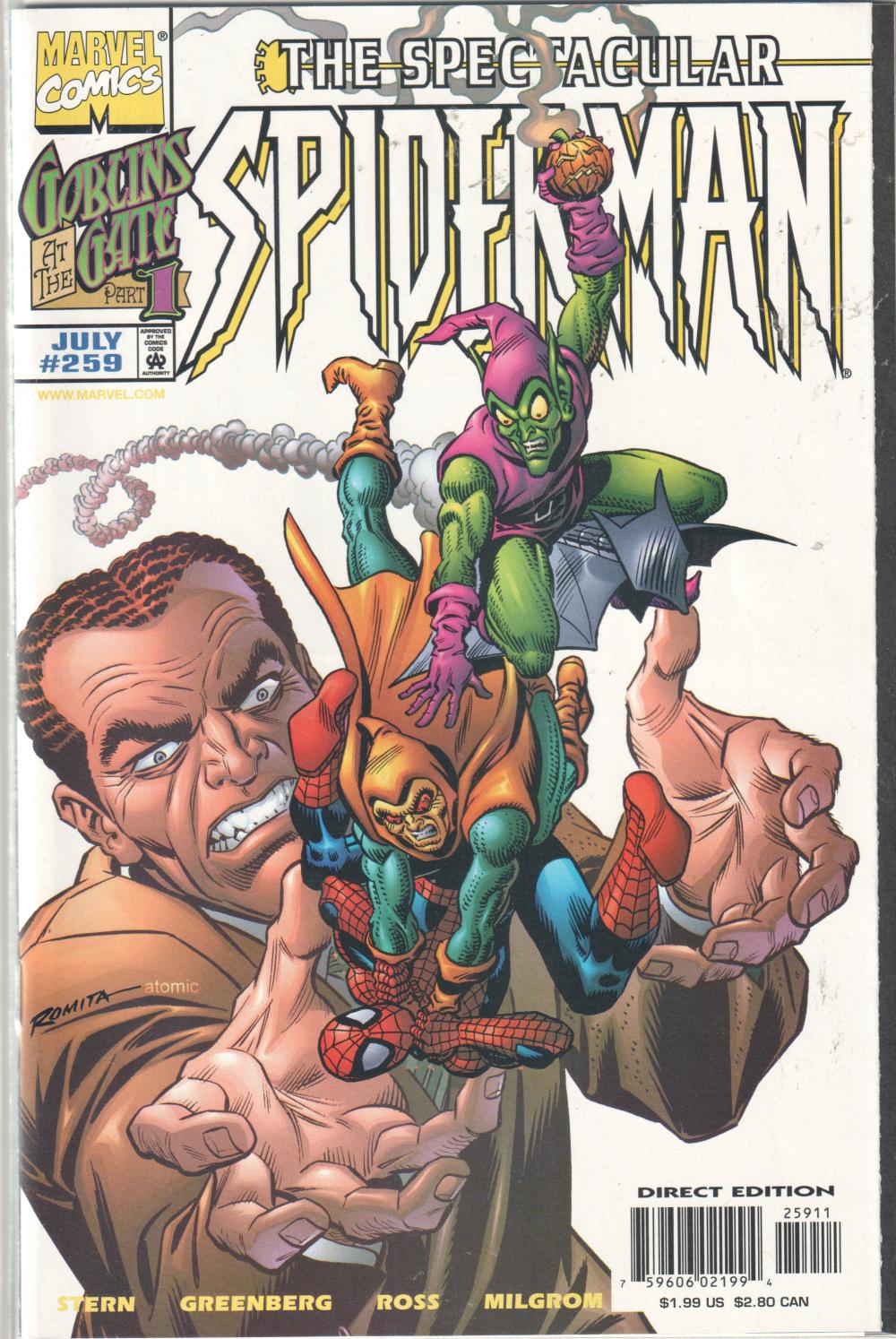 GOBLINS AT THE GATE SPECTACULAR SPIDER-MAN 259-261 COMPLETE SET