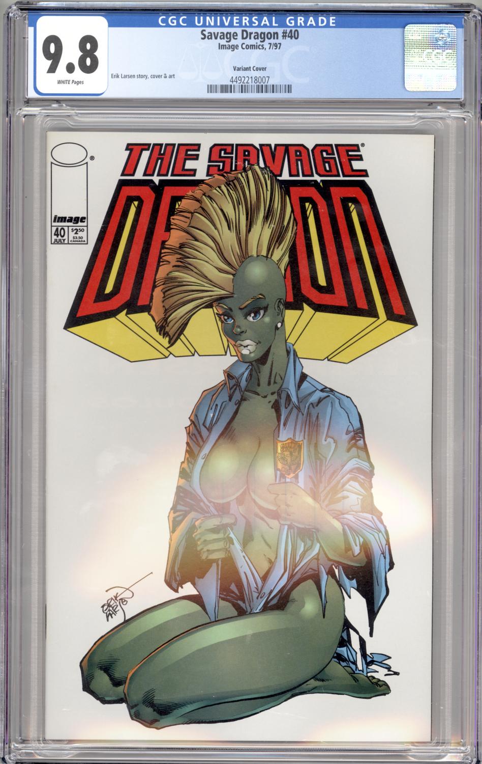 SAVAGE DRAGON #40 CGC 9.8 NM/ M VARIANT COVER