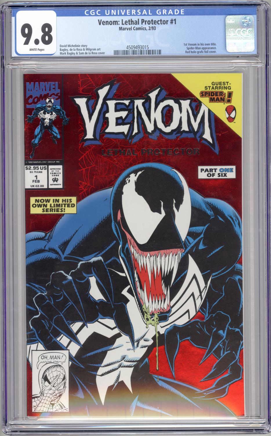 VENOM LETHAL PROTECTOR #1 CGC 9.8 NM/M