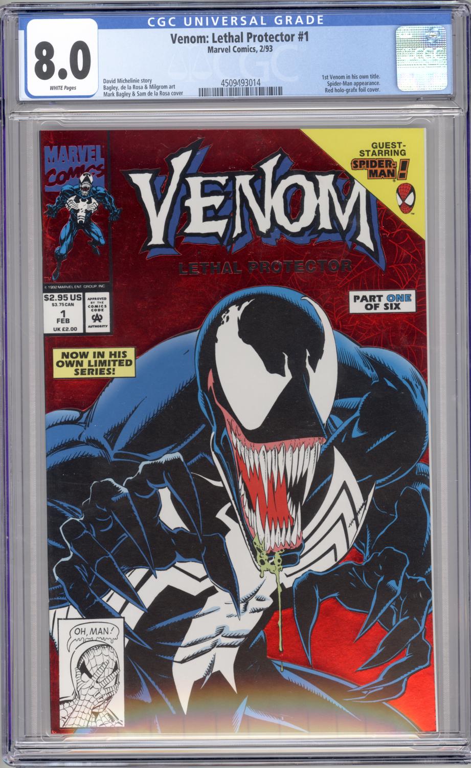 VENOM LETHAL PROTECTOR #1 CGC 8.0 VF