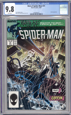 WEB OF SPIDER-MAN #31 CGC 9.8 NM/M KRAVEN'S LAST HUNT