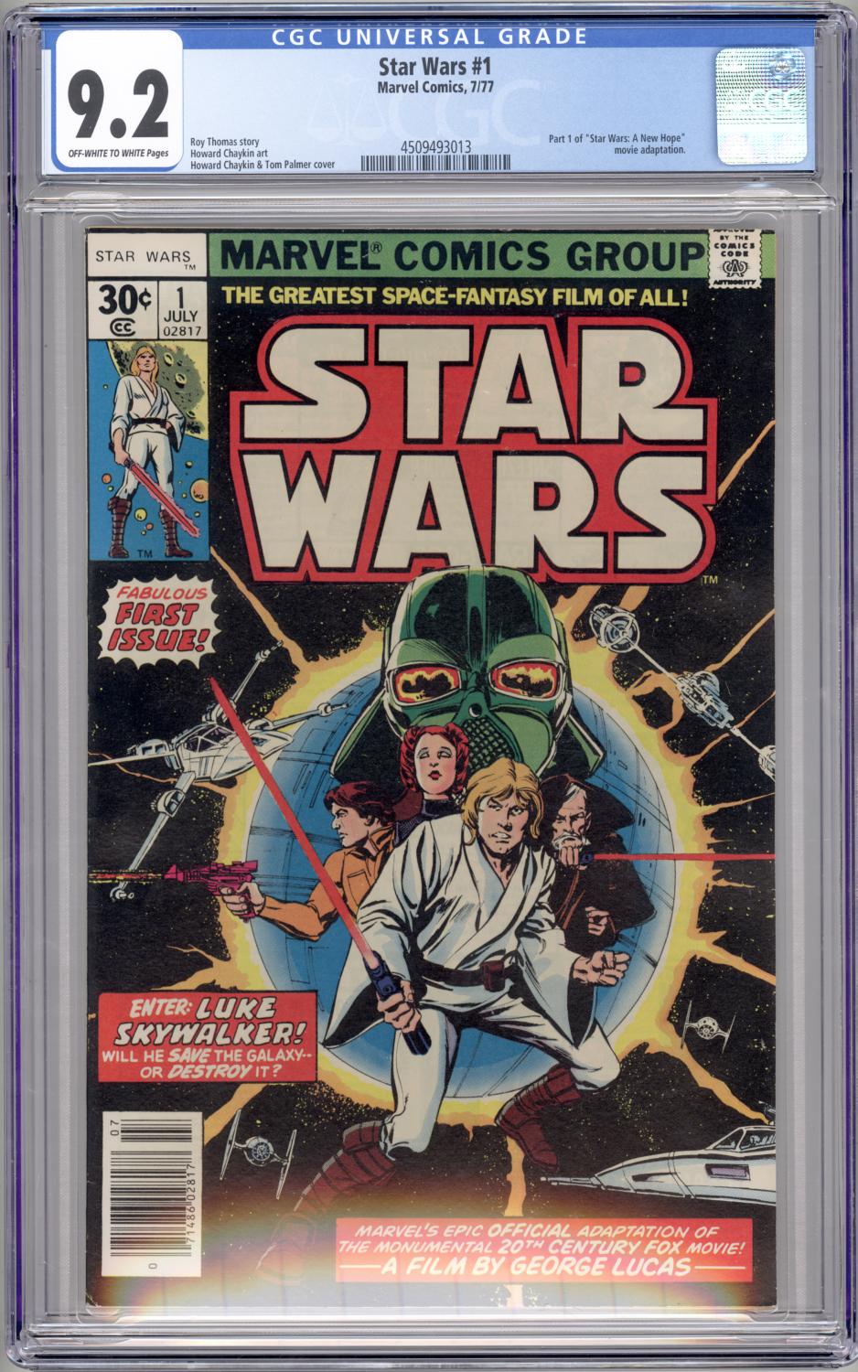 STAR WARS #1 1977 CGC 9.2 NM-