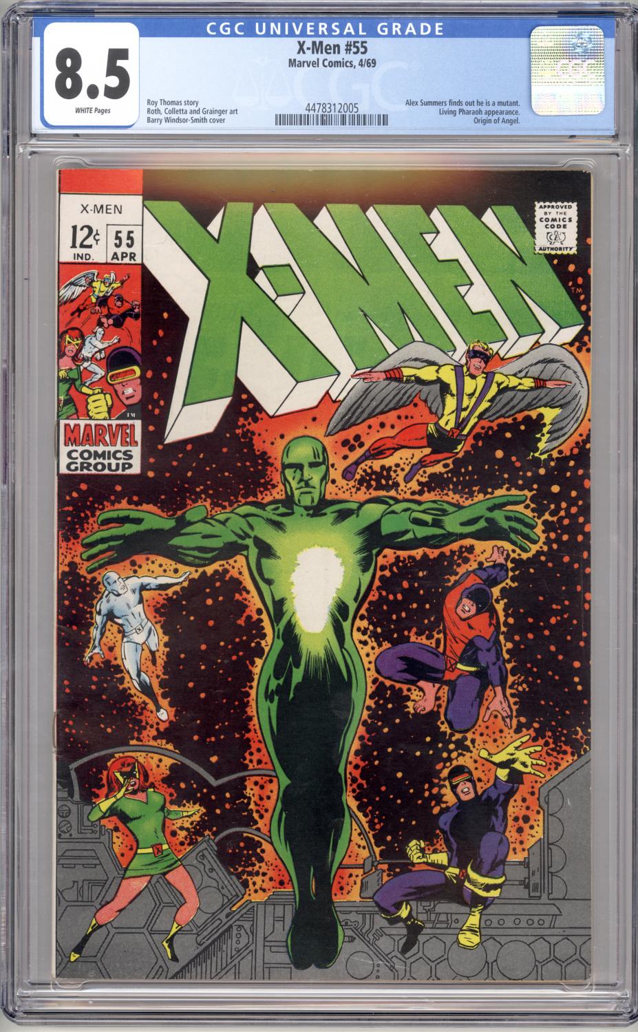 X-MEN #55 CGC 8.5 VF+ WHITE PAGES