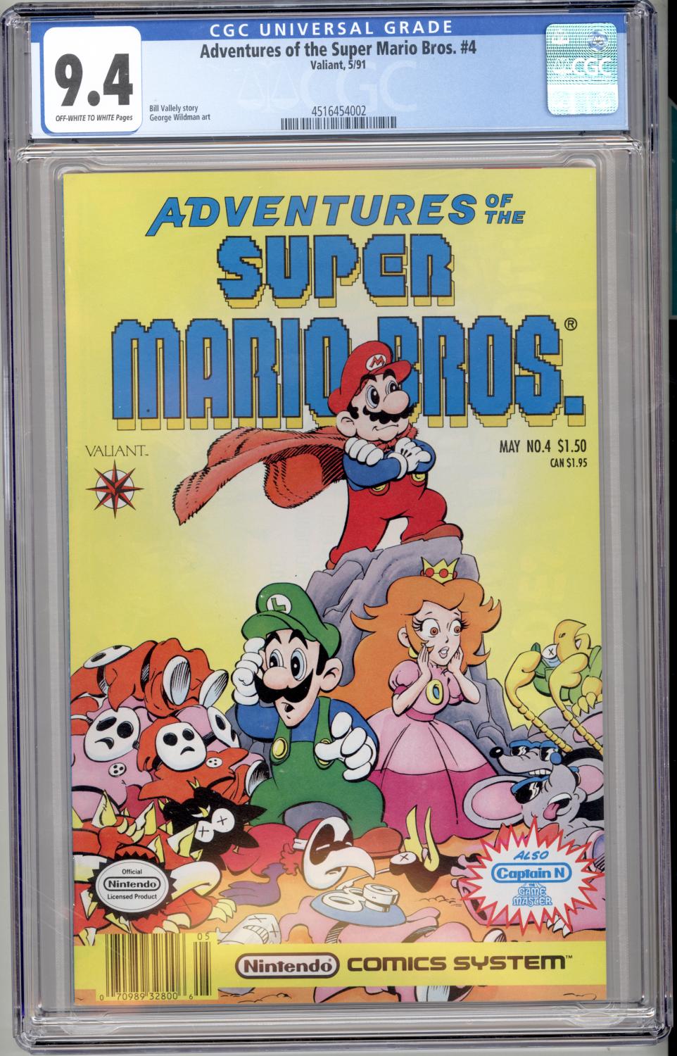 ADVENTURES OF SUPER MARIO BROS. #4 CGC 9.4 NM VALIANT 1991