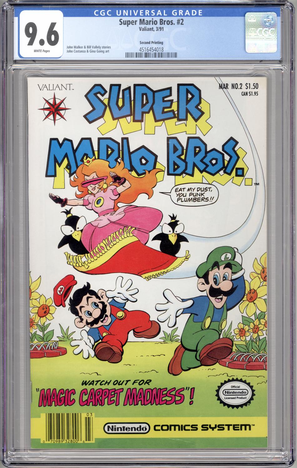 SUPER MARIO BROS. #2 CGC 9.6 NM+ 2ND PRINT 1991 VALIANT