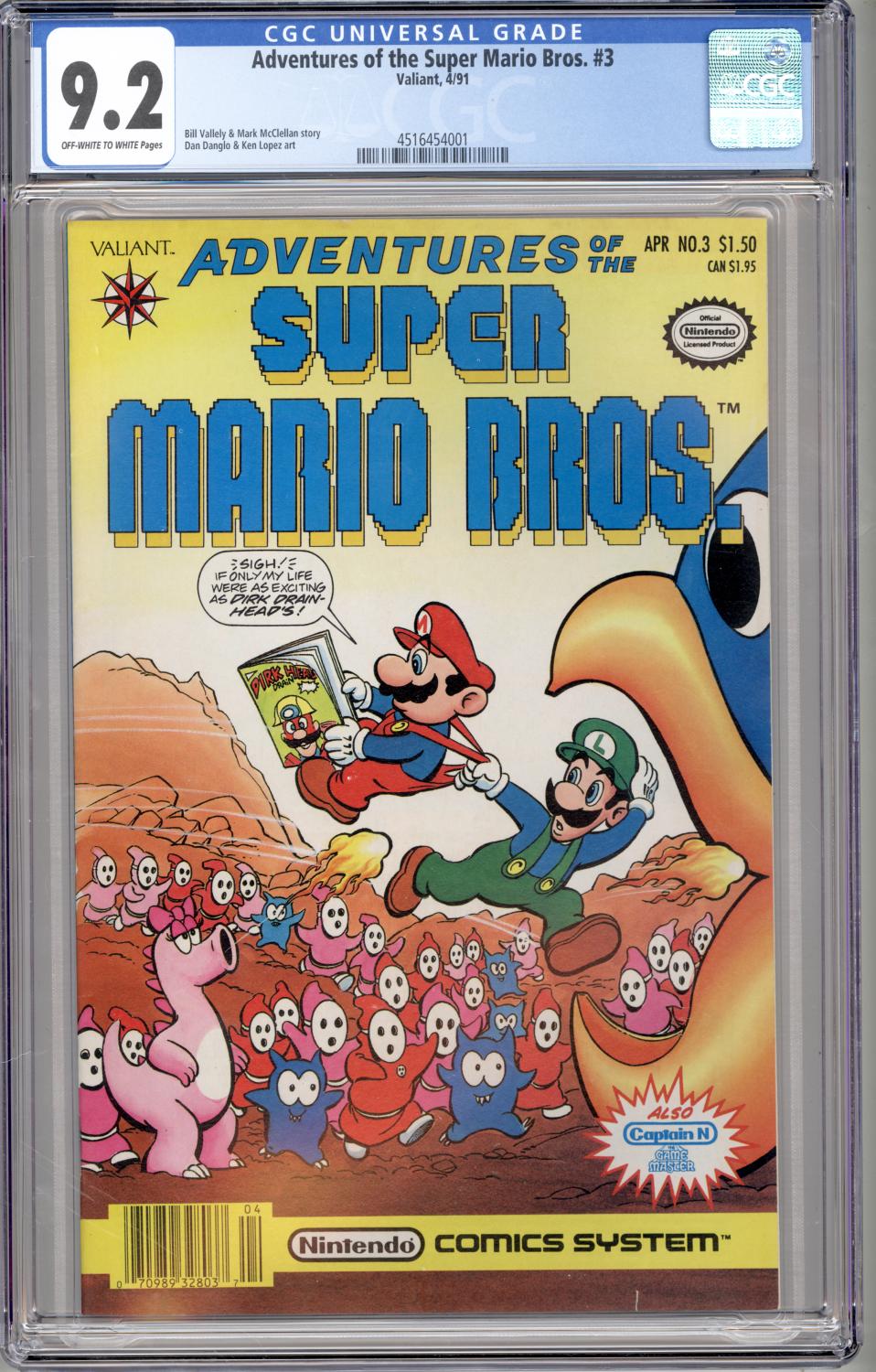 ADVENTURES OF SUPER MARIO BROS. #3 CGC 9.2 NM- 1991 VALIANT