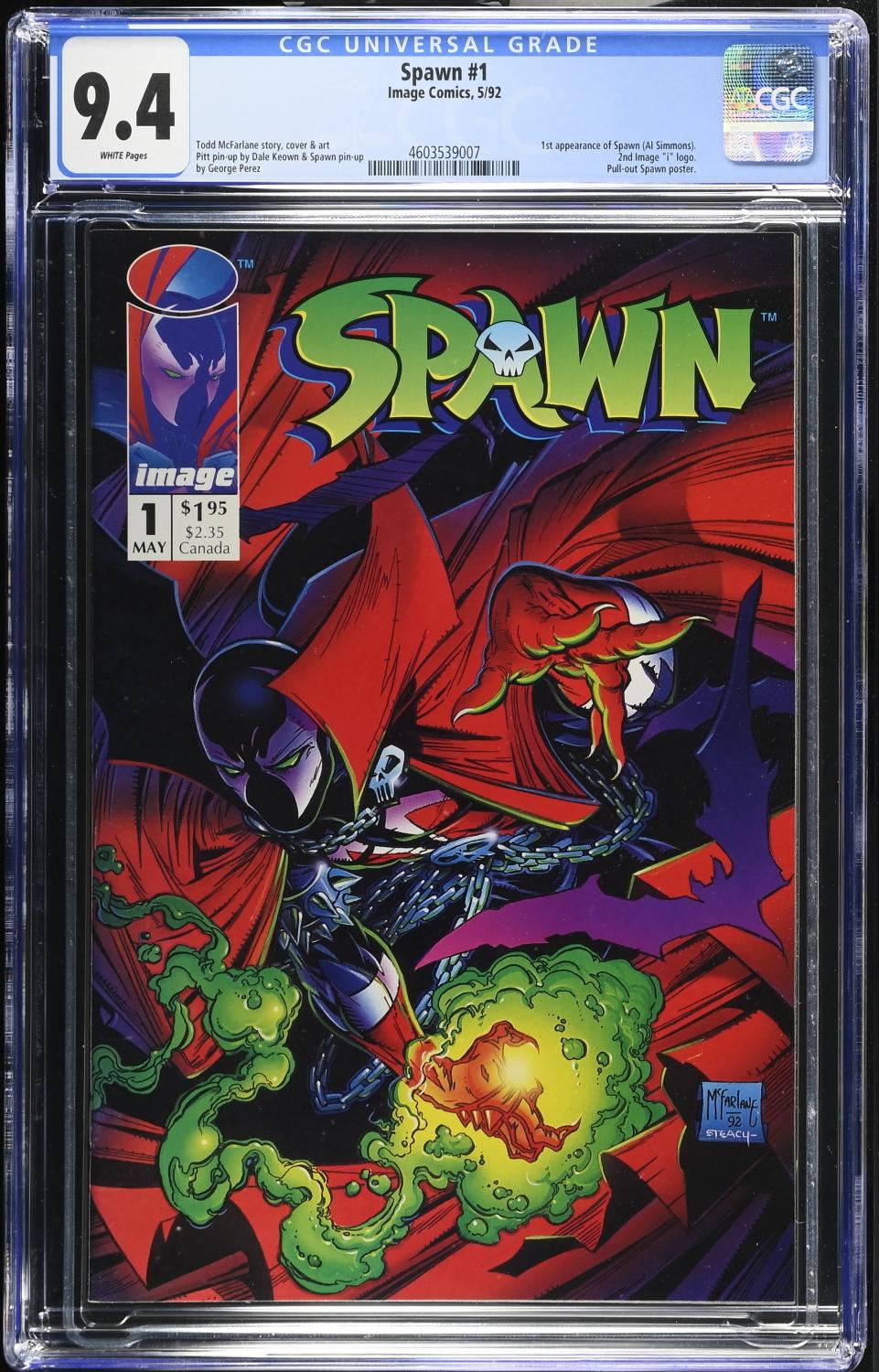 SPAWN #1 CGC 9.4 NM IMAGE COMICS 1992