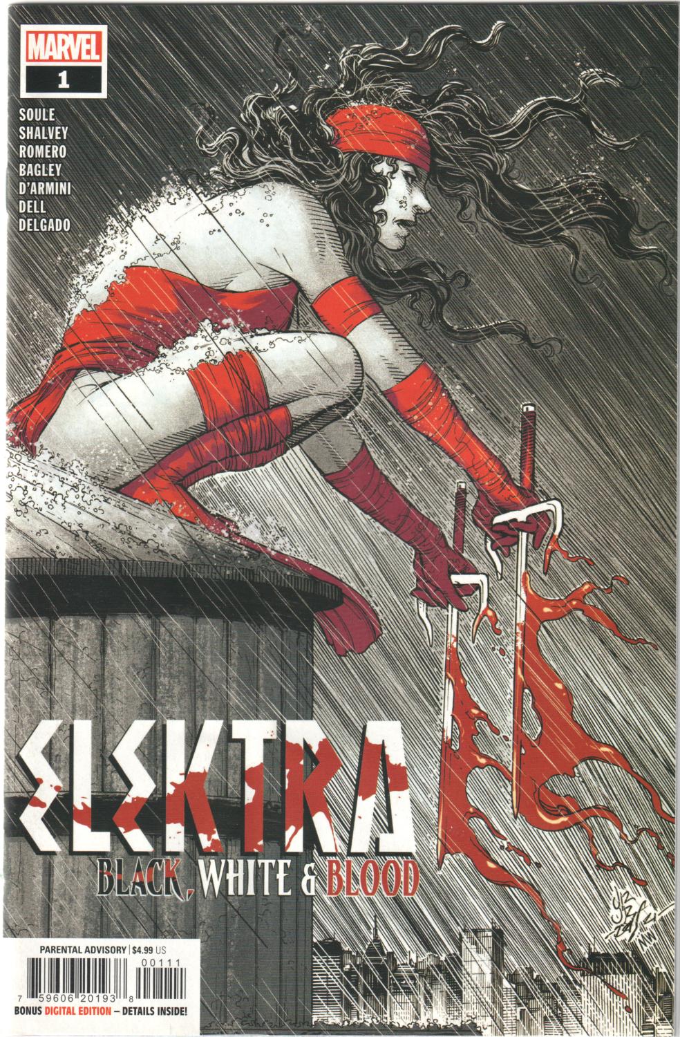 ELEKTRA BLACK WHITE & BLOOD #1-4 COMPLETE SET