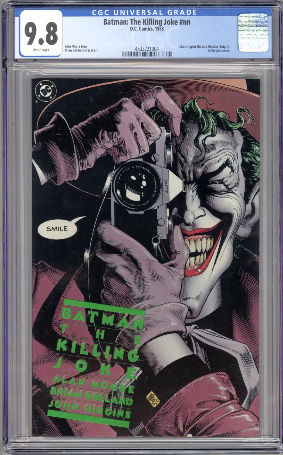 BATMAN THE KILLING JOKE CGC 9.8 NM/M