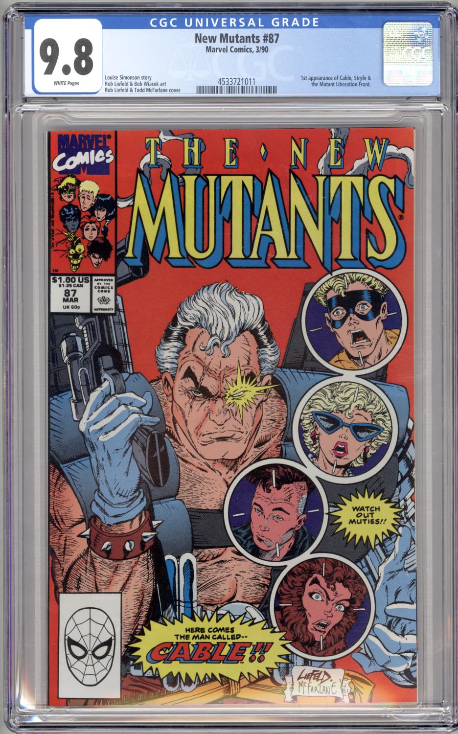 NEW MUTANTS #87 CGC 9.8 NM/M 1ST APPEARANCE CABLE