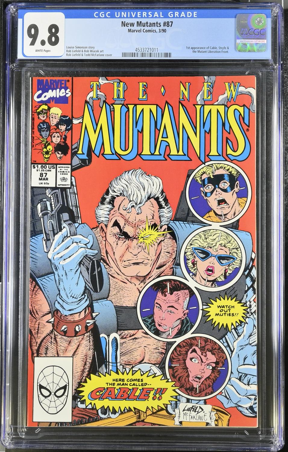 NEW MUTANTS #87 CGC 9.8 NM/M 1ST APPEARANCE CABLE