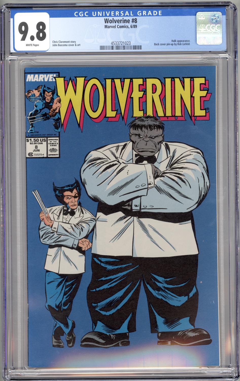 WOLVERINE #8 CGC 9.8 NM/M 1989 GREY HULK APPEARANCE