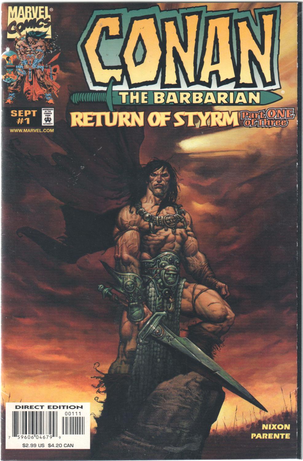 CONAN THE BARBARIAN RETURN OF STYRM 1-3 COMPLETE SET