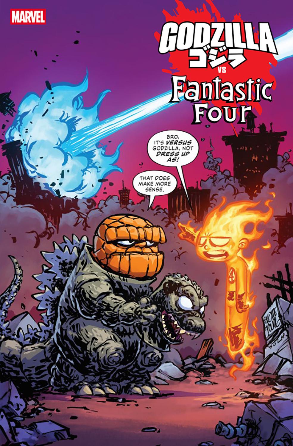 GODZILLA VS FANTASTIC FOUR #1 SKOTTIE YOUNG VAR CVR G