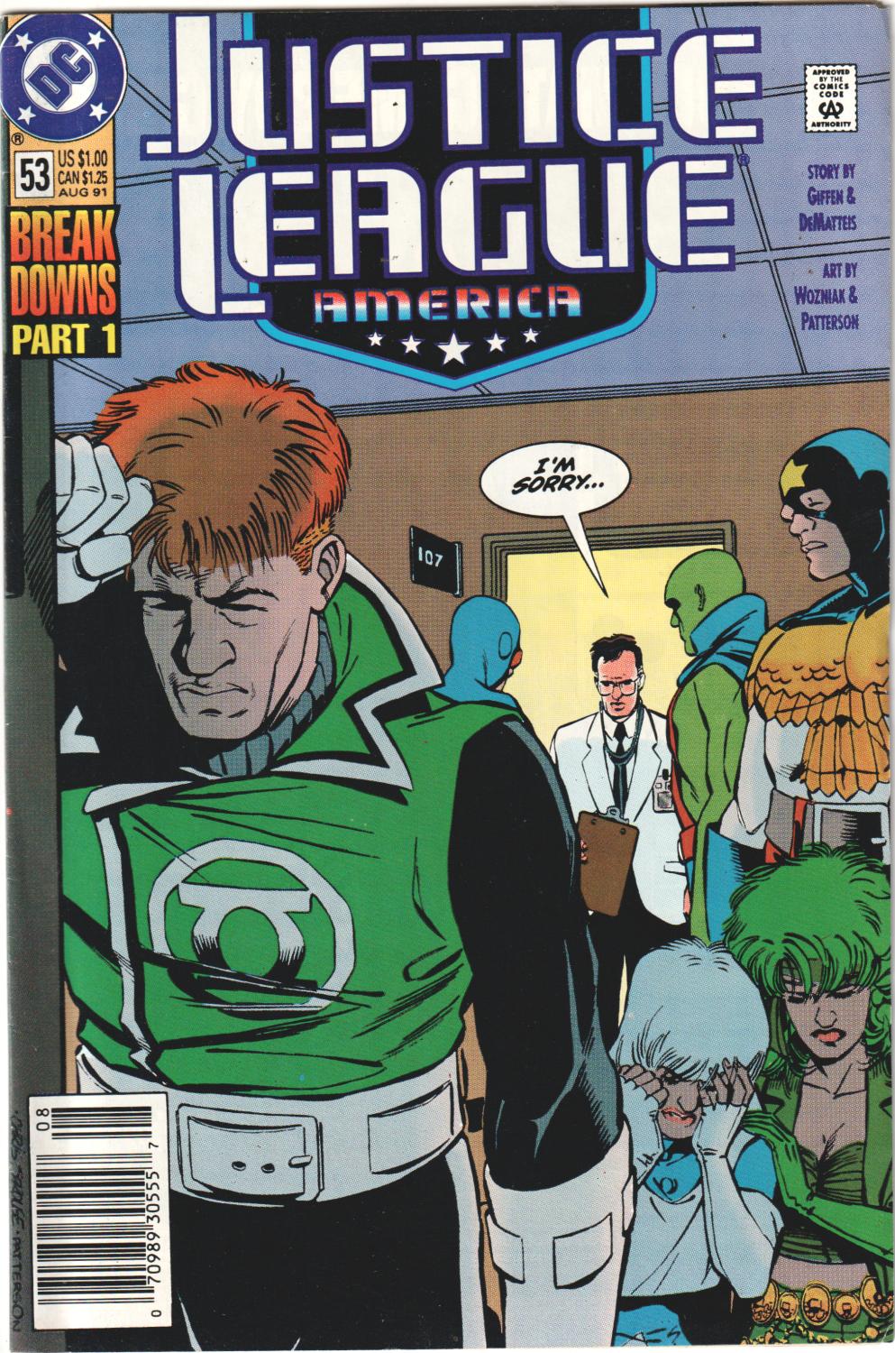 JUSTICE LEAGUE V. 4 BREAKDOWNS 1991 COMPLETE SET