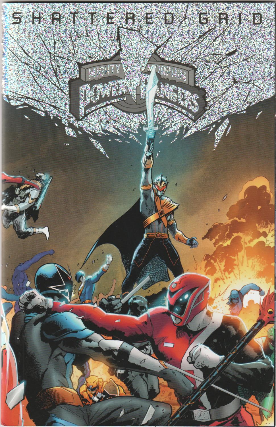 MMPR SHATTERED GRID #1 HAIRSINE CVR