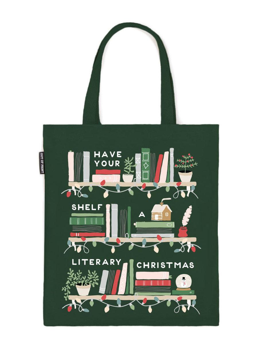 HAVE YOUR SHELF A LITERARY CHRISTMAS TOTE BAG