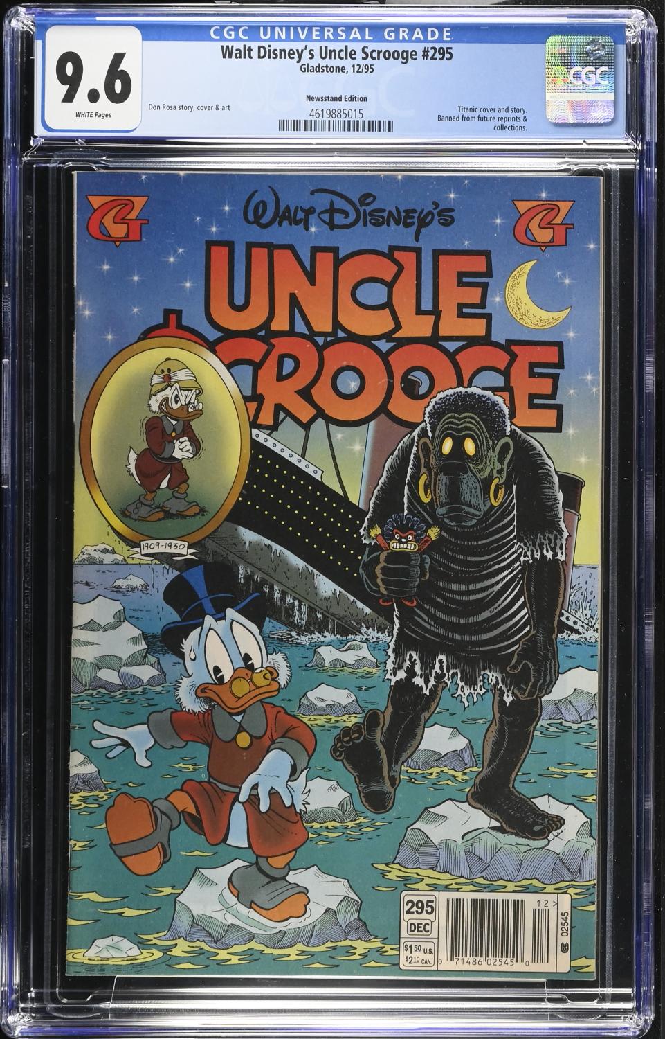 WALT DISNEY'S UNCLE SCROOGE #295 CGC 9.6 NM+ NEWSSTAND EDITION ZOMBIE COVER