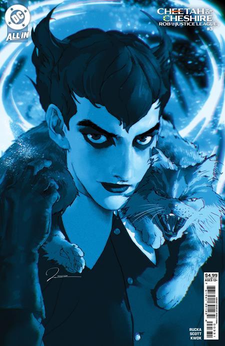 CHEETAH AND CHESHIRE ROB THE JUSTICE LEAGUE #3 CVR B GERALD PAREL CARD STOCK VAR OF 6