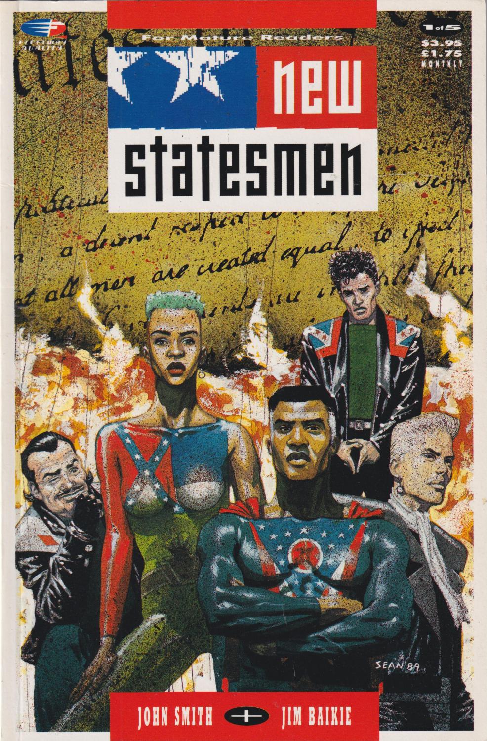 NEW STATESMEN #1-5 FLEETWAY 1989 COMPLETE SET
