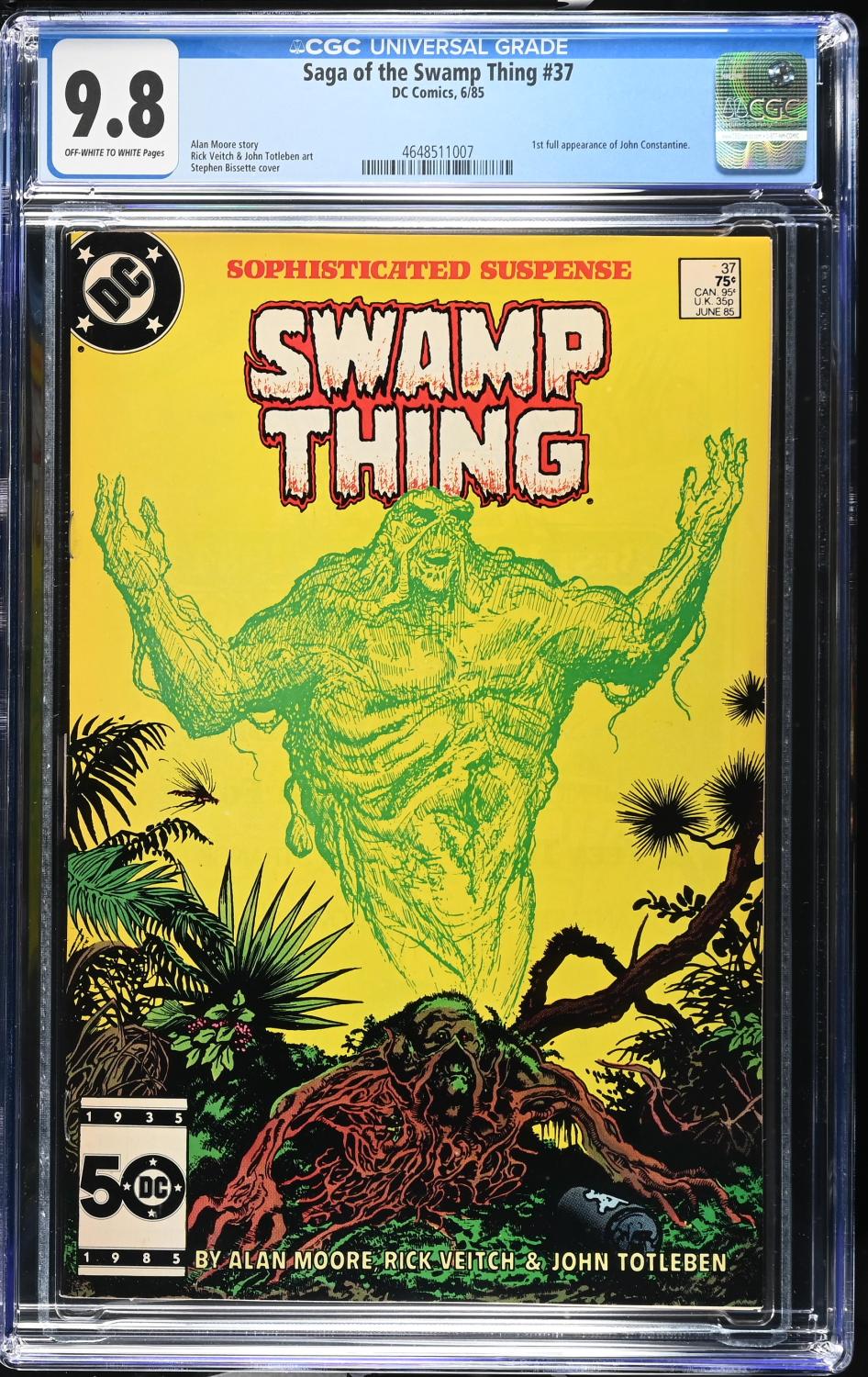 SAGA OF THE SWAMP THING #37 CGC 9.8 NM/ M 1ST JOHN CONSTANTINE HELLBLAZER