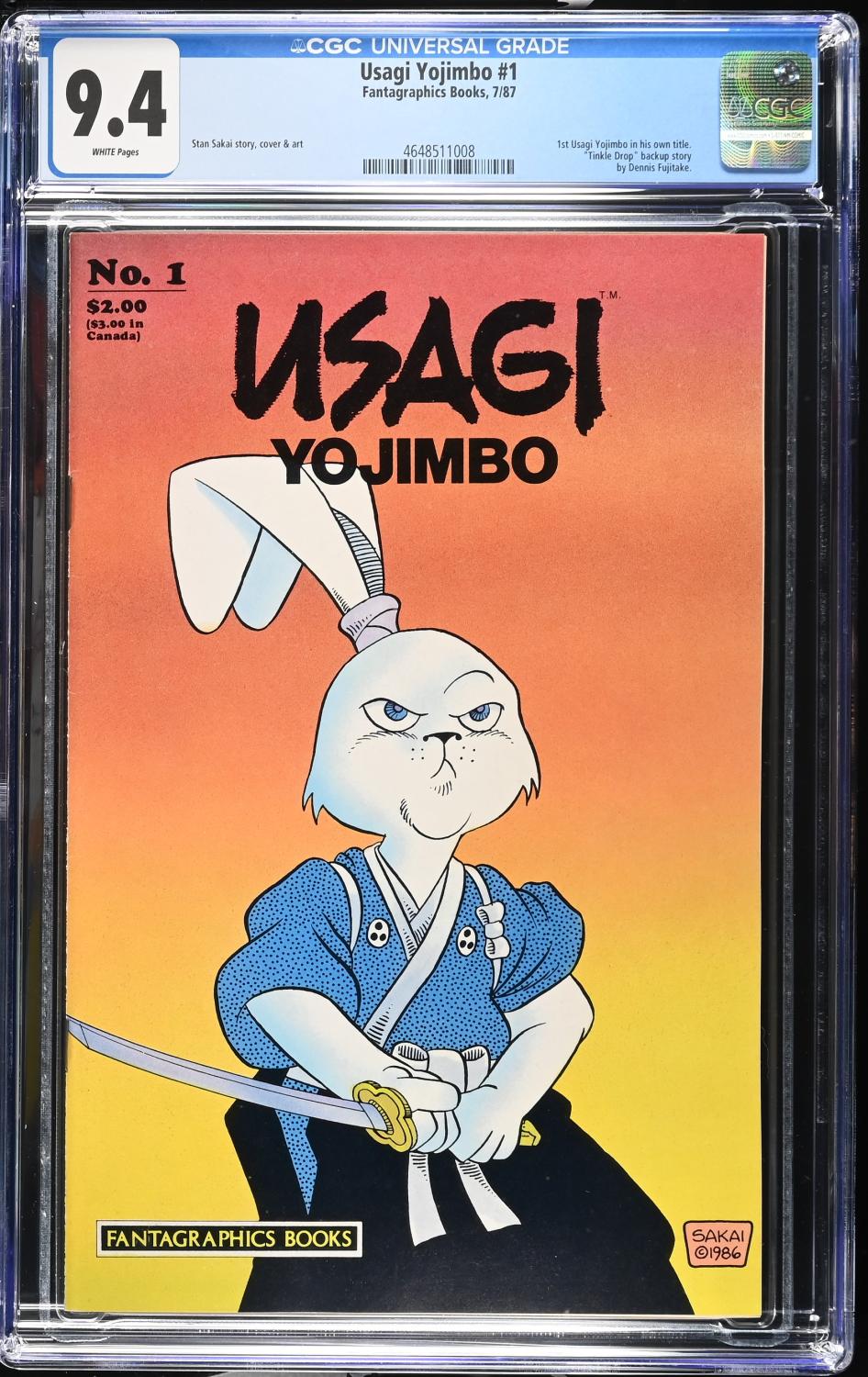 USAGI YOJIMBO #1 1987 CGC 9.4 NM FANTAGRAPHIC 1ST SERIES