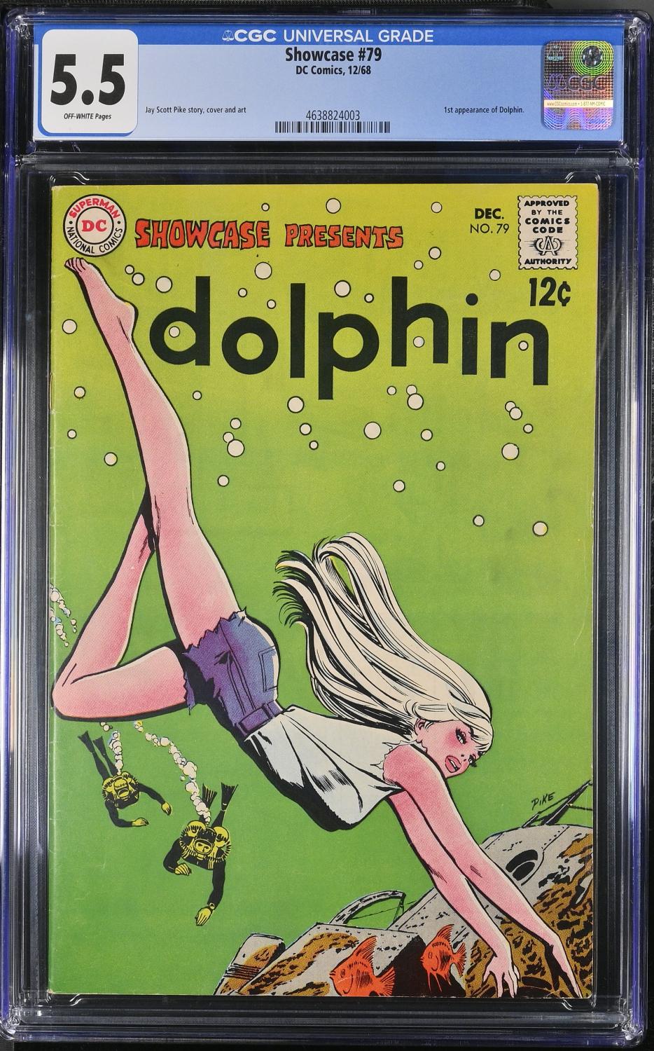 SHOWCASE #79 DC COMICS 1968 CGC 5.5 FN- 1ST APPEARANCE DOLPHIN