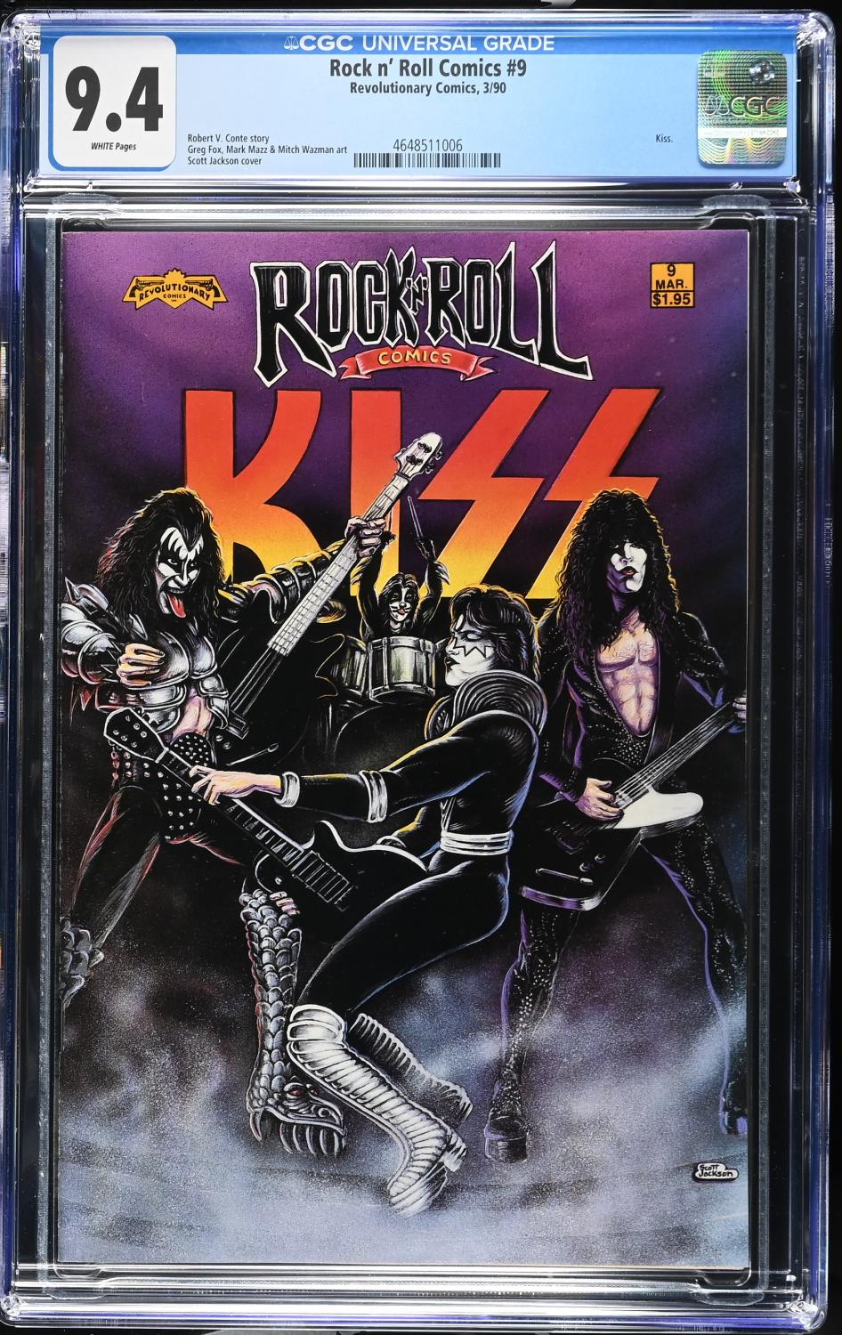 ROCK 'N ROLL COMICS #9 CGC 9.4 NM KISS