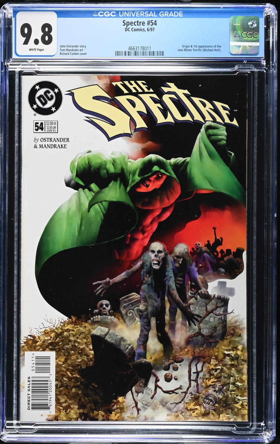 SPECTRE #54 1997 CGC 9.8 NM/M 1ST APPEARANCE MISTER TERRIFIC