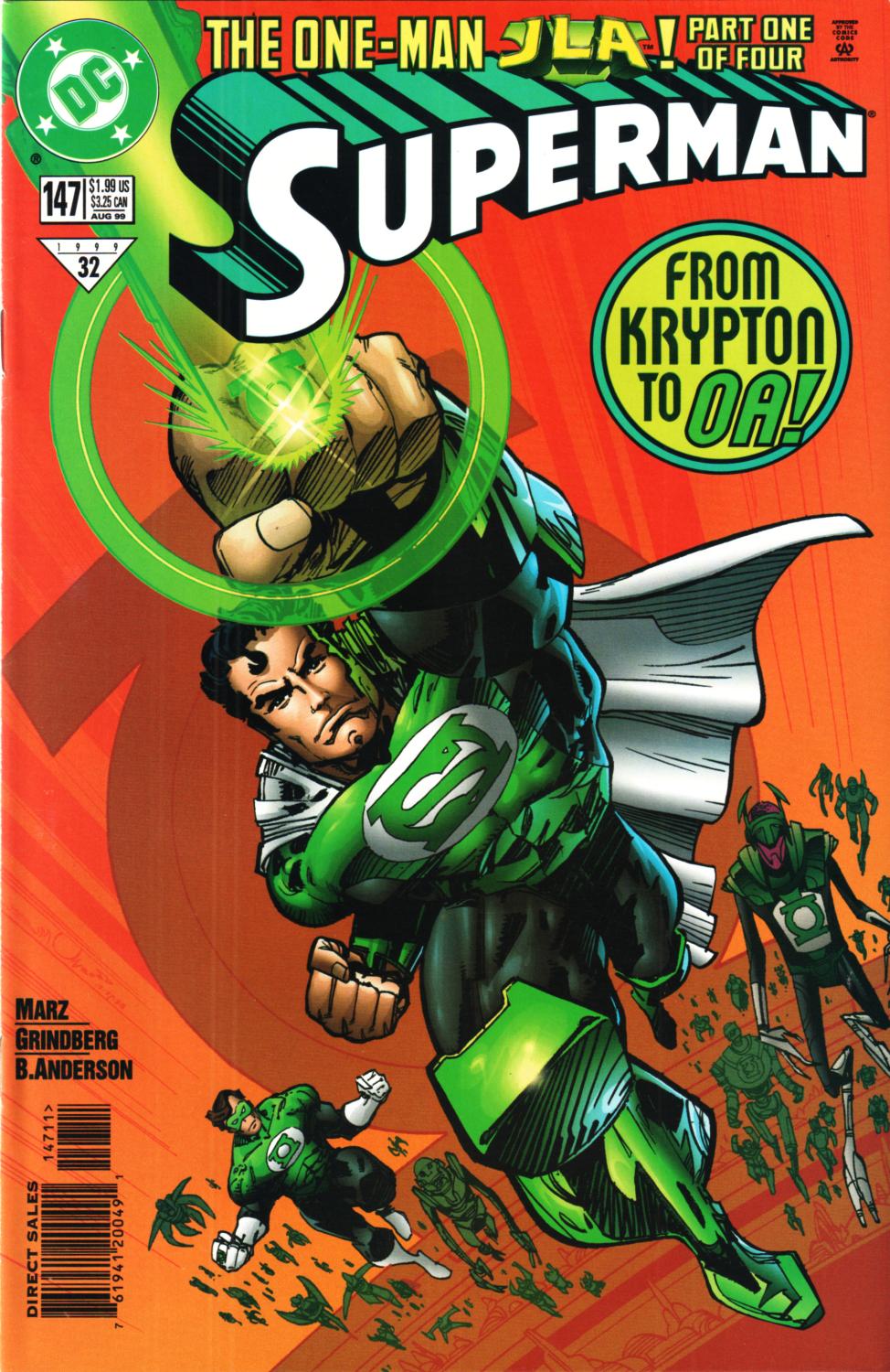 SUPERMAN ONE -MAN JLA 4 ISSUES DC 1999 COMPLETE SET