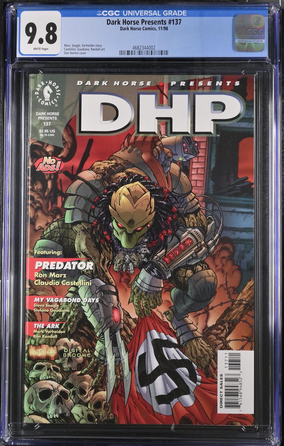 DARK HORSE PRESNTS #137 CGC 9.8 NM/M PREDATOR VS NAZIS