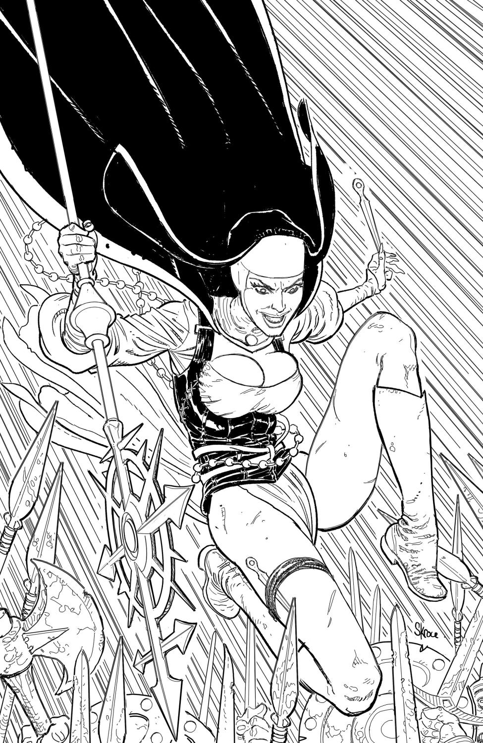 MARIAN HERETIC #5 C UNLIMITED VAR FULL ART INKS SKROCE CVR C