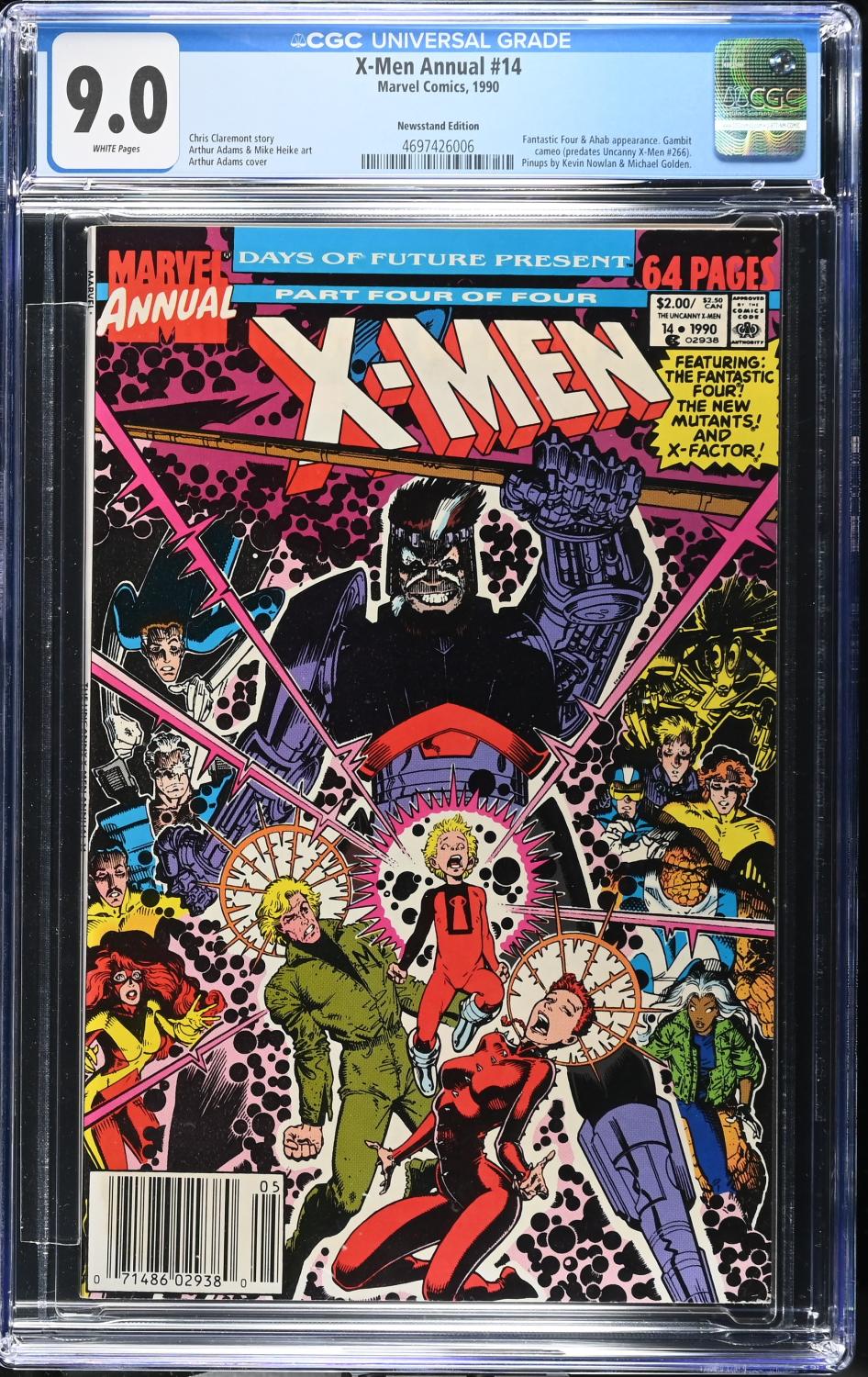 X-MEN ANNUAL #14 1990 CGC 9.0 VF/NM 1ST APPEARANCE GAMBIT NEWSSTAND