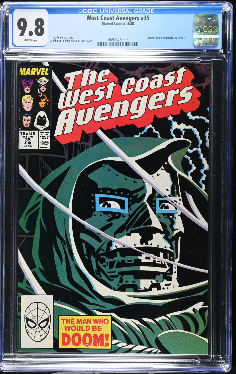 WEST COAST AVENGERS #35 CGC 9.8 NM/M DOCTOR DOOM!