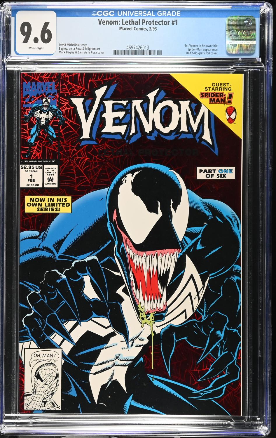 VENOM LETHAL PROTECTOR #1 CGC 9.6 NM+
