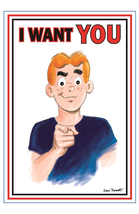 ARCHIE COMICS CELEBRATES AMERICAS 250TH ONE SHOT CVR F DAN PARENT UNCLE SAM POSTER FOIL FULL ART VAR