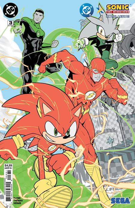 DC X SONIC THE HEDGEHOG THE METAL LEGION #3 CVR C TRAVIS MERCER CARD STOCK VAR OF 5