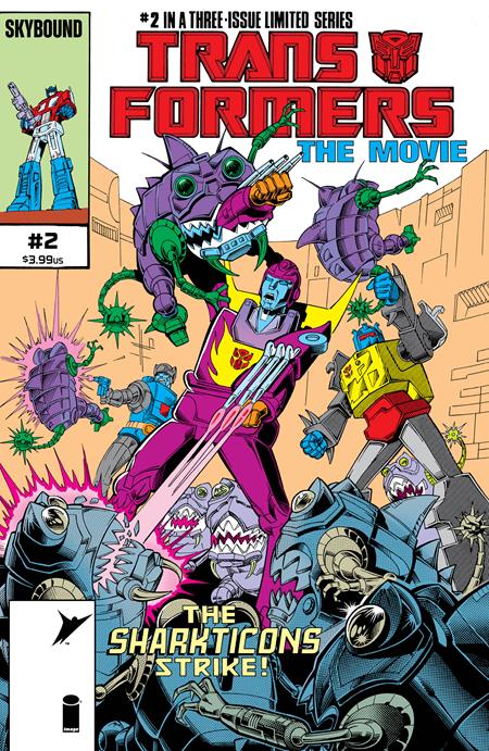 THE TRANSFORMERS THE MOVIE 40TH ANNIVERSARY EDITION #2 CVR B DON PERLIN AND IAN AKIN AND BRIAN GARVEY VAR OF 3