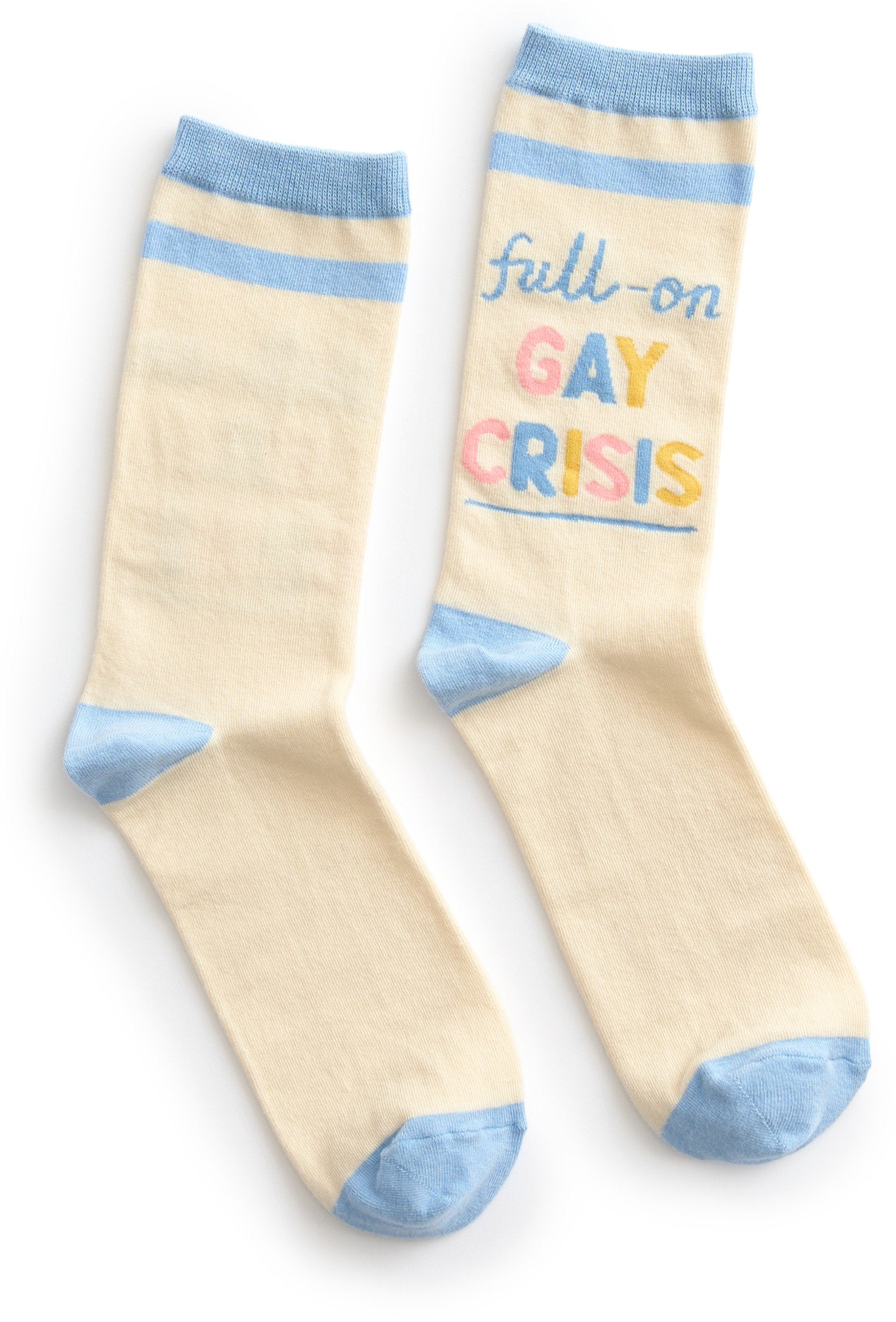 HEARTSTOPPER FULL-ON GAY CRISIS SOCKS - LARGE