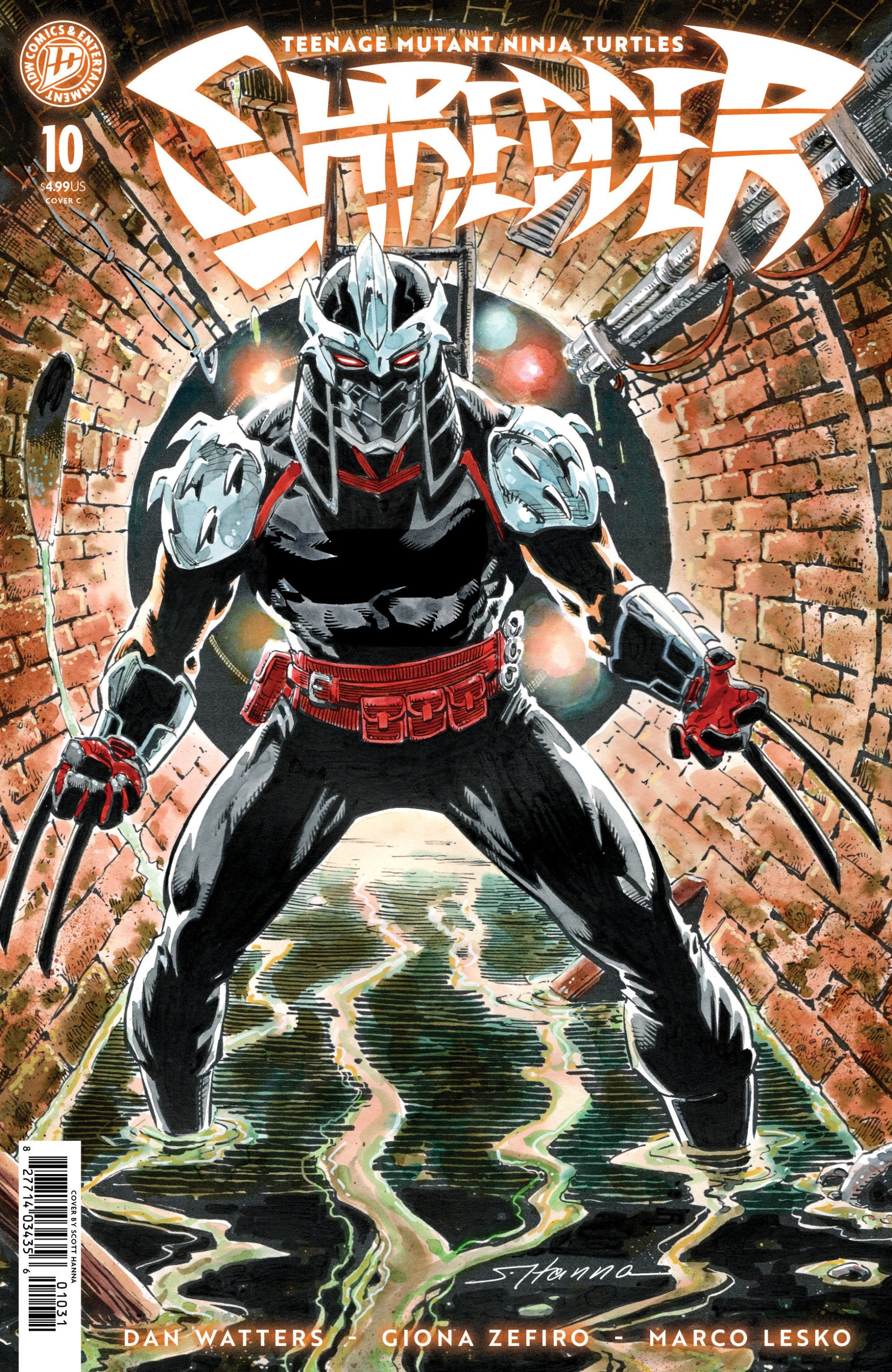 TEENAGE MUTANT NINJA TURTLES SHREDDER #10 VAR C HANNA CVR C