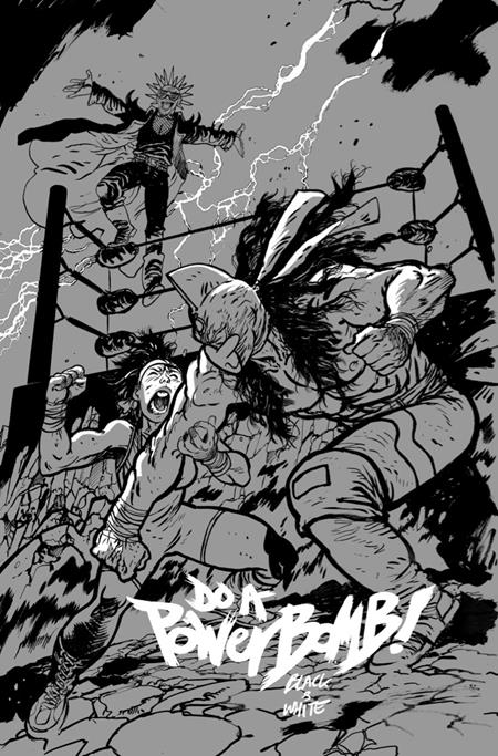 DO A POWERBOMB BLACK AND WHITE #1 CVR C DANIEL WARREN JOHNSON VAR OF 3